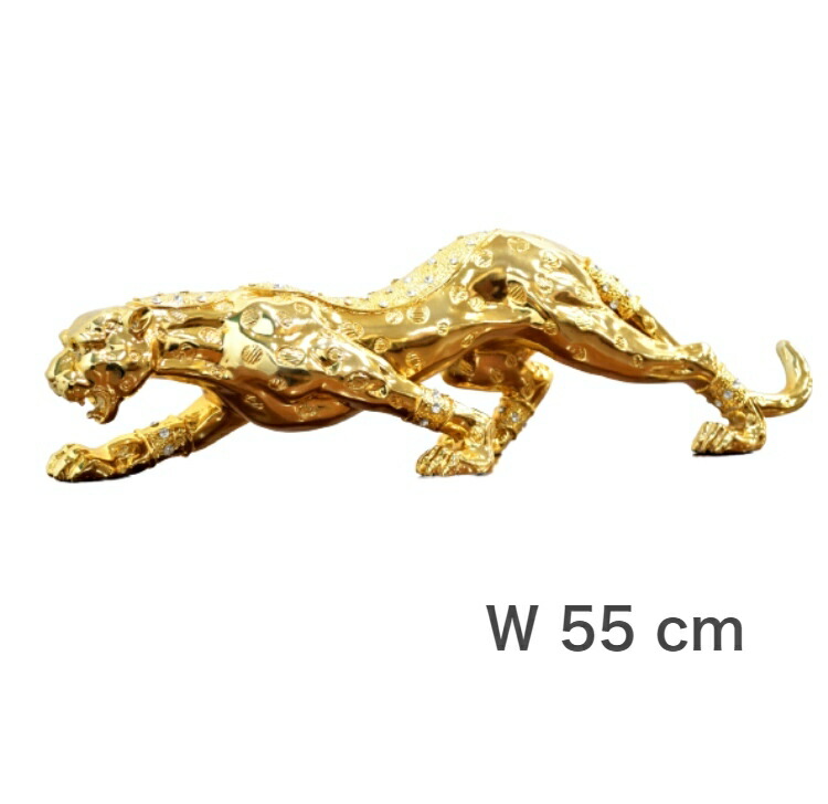 楽天市場】ワニ 置物 クロコダイル 金 オブジェ ゴールド W58cm