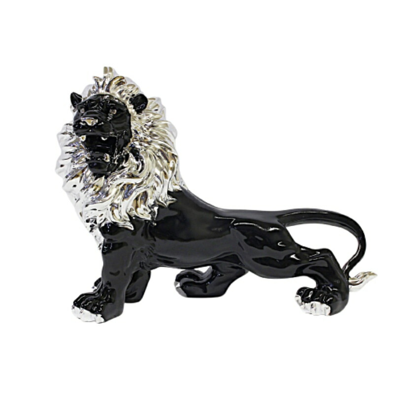 楽天市場】ライオン シルバー オブジェ 置物 オーナメント 銀