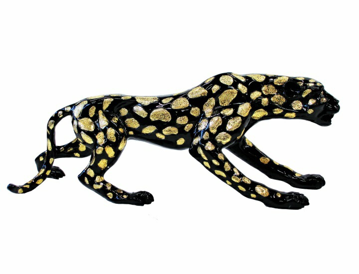 要問い合せ♥️レア♥️カッコいい　キラキラ　レオパード　ヒョウ　動物　オブジェ 置物 装飾品 フィギュア オブジェ オーナメント 豹 ヒョウ
