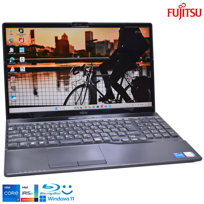 フルHD Blu-ray 富士通 LIFEBOOK AH53/F3 Core i7 1195G7 IrisXe M.2SSD512B メモリ8G 顔認証 Wi-Fi6 Type-C Windows11【中古】|ハイパーラボ 店