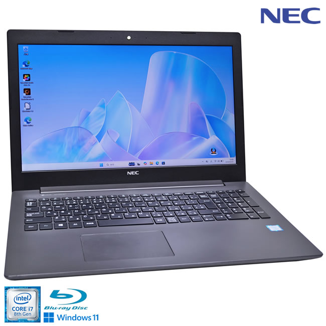 Blu-ray 盛りだくさん固定ディスク NEC LAVIE NS700/KAB Corei7 8550U ｍ.2SSD256G HDD1結核症 記憶装置12G Wi-Fi Web写真機 Windows11【中古】