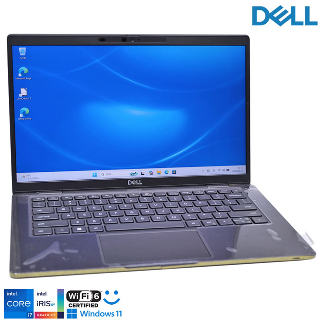記憶装置32G Core i7 1185G7 IrisXe DELL Latitude 7320 M.2SSD512G 盛りだくさん固定ディスク Wi-Fi6 顔公許 英語鍵盤 Windows11【中古】