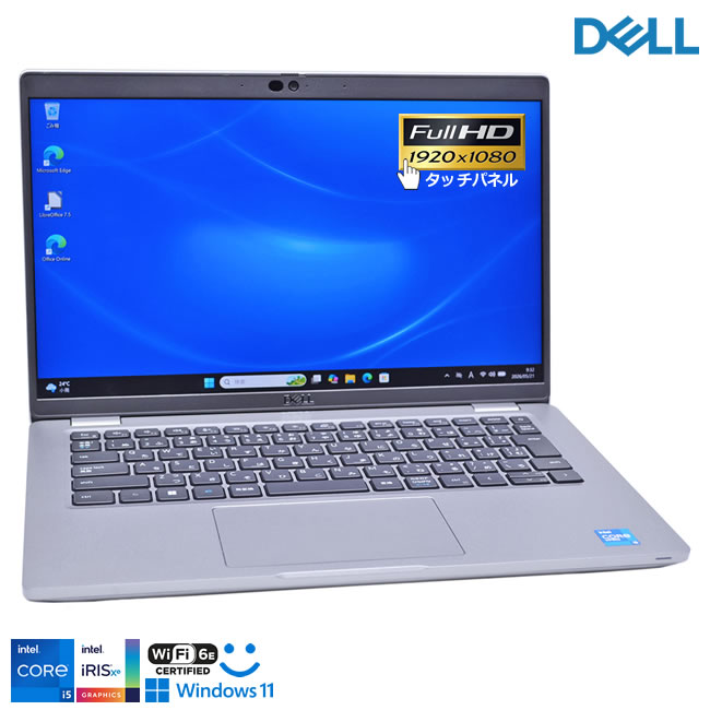 タッチパネル 盛りだくさん固定ディスク Wi-Fi6E DELL Latitude 5420 Core i5 1145G7 IrisXe 記憶装置16G M.2SSD256G 顔公許 Windows11【中古】