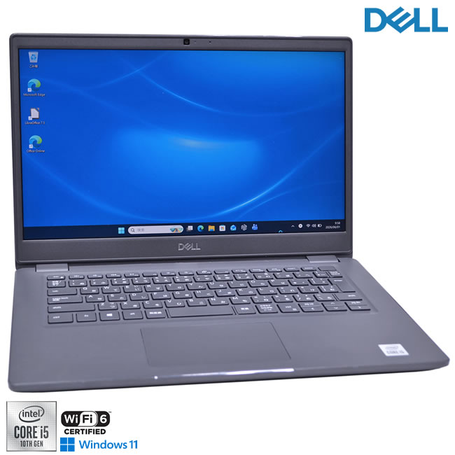Wi-Fi6 14.0型 盛りだくさん固定ディスク DELL Latitude 3410 Core i5 10310U 記憶装置16G M.2SSD256G USBType-C Web写真機 Windows11【中古】