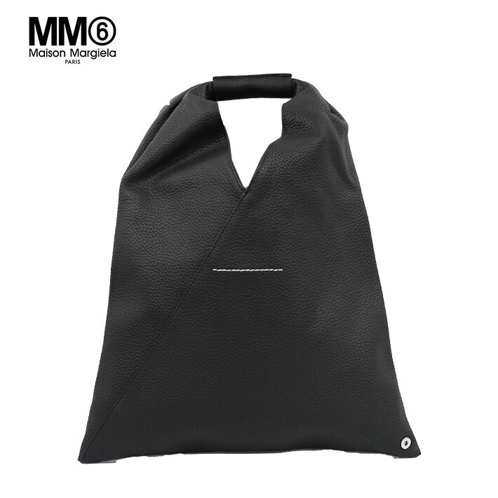 MM6 エムエムシックス マルジェラ JAPANESE SMALL BAG ジャパニーズ スモール バッグ ロゴ S54WD0043 P4344 T8013 トートバッグ バッグ ブラック 黒 本革 レザー メンズ レディース プレゼント ギフト 通勤 通学 おしゃれ 送料無料