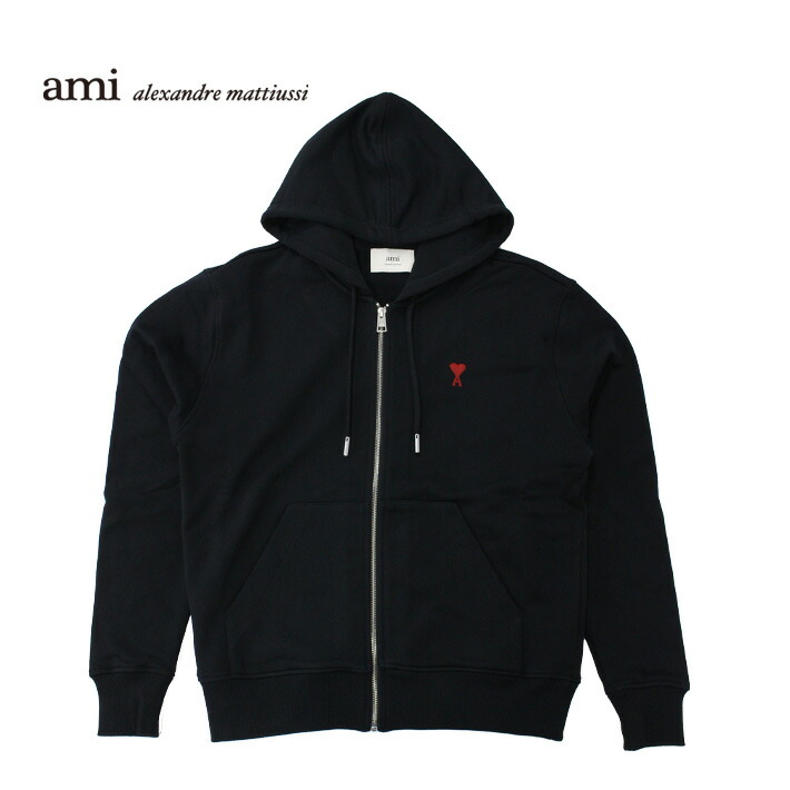 【AMI PARIS】ループバックコットンフリースパーカー AMI】 Ami de Coeur ループバック コットンフリース パーカー