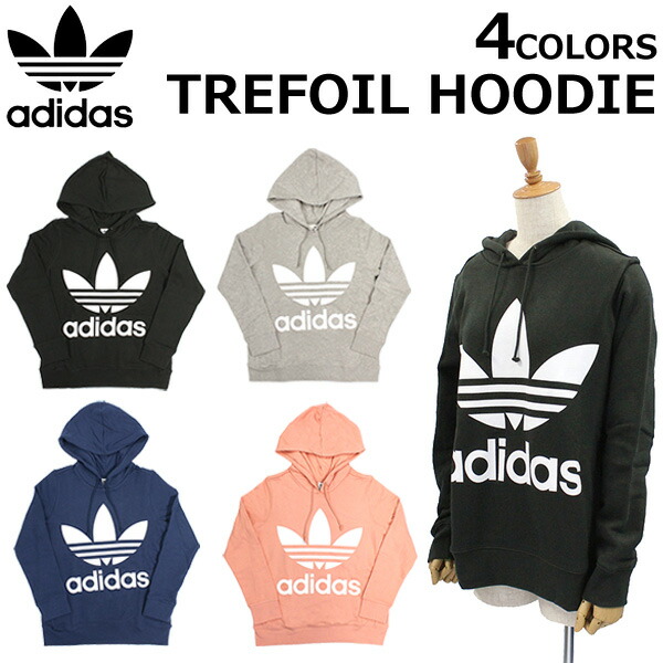 楽天市場 Ultra Sale開始中 6 11 1 59まで Adidas Originals アディダス オリジナルス Trefoil Hoodie トレフォイル パーカーパーカー レディース ブラック グレー ブルールームウェア 部屋着 プレゼント ギフト 通勤 通学 送料無料 父の日 雑貨倉庫tokia