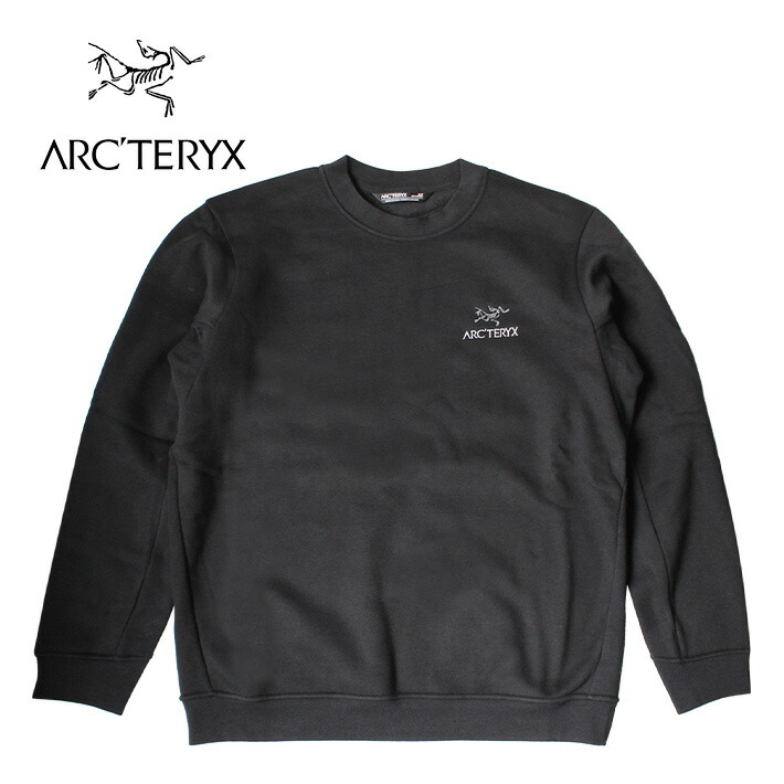 ARC\u0027TERYX ARCTERYX アークテリクス Emblem Fleece Crew 象徴 フリース 労働者の一団 メンズ 調教師 長袖 形づくる 黒いこと x000009787  差し上げ物 差し上げ物 通い 通学 貨物輸送無料