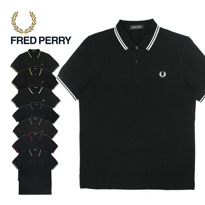 5%OFFクーポン券別れ別れ中！FRED PERRY フレッドペリー 半袖 スポーツシャツ トップス M3600 350 U58 U97 Y43 Y42 メンズ レディース黒いこと 黒 型どおり 心地好い 鹿の子ブランド名 一般受け 差し上げ物 通い 通学 貨物輸送無料