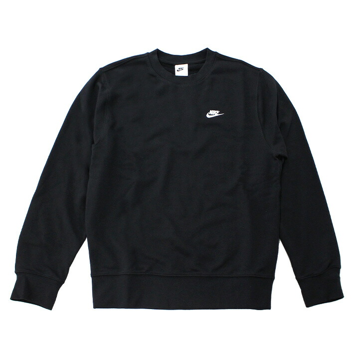 MAX1,000円OFFクーポン配布中！NIKE ナイキ Club French Terry フレンチテリー クルーネック スウェット Tシャツ スウェット トレーナー ロゴ メンズ レディース FN3889 ブラック ルームウェア 部屋着 プレゼント ギフト 通勤 通学 送料無料