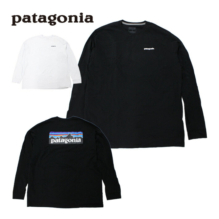 tama　patagonia長袖カットソー 2枚セット　ホワイト ブラック 楽天市場】パタゴニア Tシャツ 長袖 Patagonia ロングスリーブ P-6ロゴ