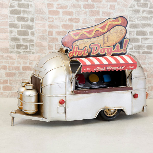 ブリキカーホットドッグショップフードキッチンカー ヴィンテージカー Hot Dog Shop ブリキのおもちゃ ホットドッグ