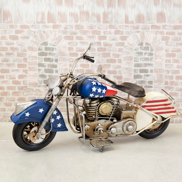 楽天市場】ブリキのおもちゃ Vintage Motorcycle バイク 置物