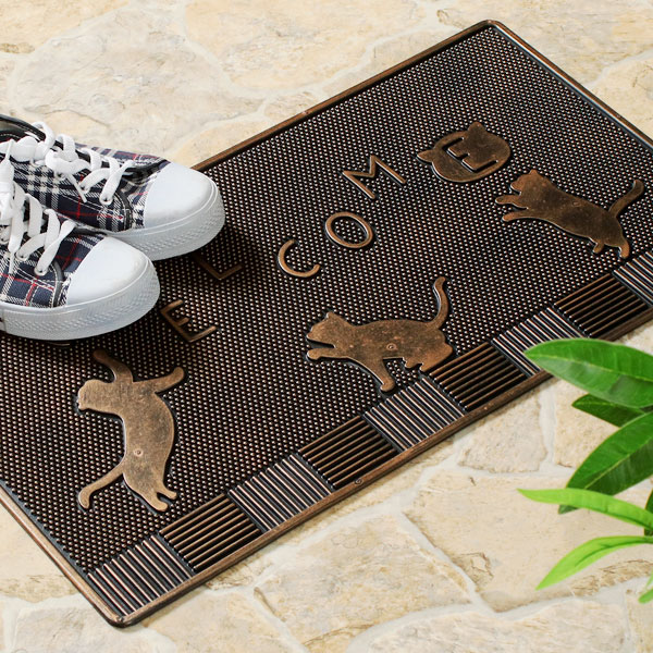 クロネコ コイヤーマット おでかけキャット 黒猫マット 玄関 ベランダ テラス クロネコ コイヤーマット おでかけキャット 黒猫マット 玄関 ベランダ