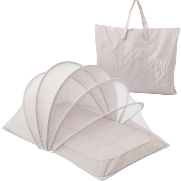 西川 ミッフィー ベビー コンパクトベッド 約90×60×47cm お昼寝用 折り畳み 持ち運び可能 専用バック付き お昼寝 折り畳み 持ち運び可能 専用バック付き ジャバラ式