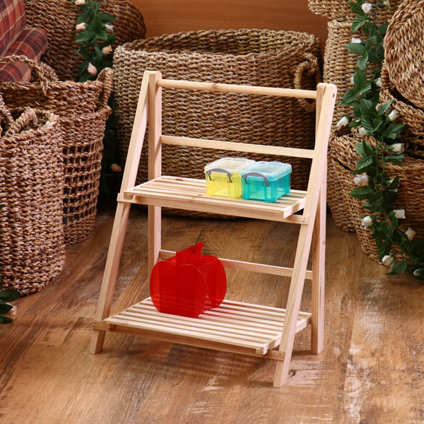 楽天市場】棚 木製 2段 折りたたみラック 北欧 シェルフ 収納ラック
