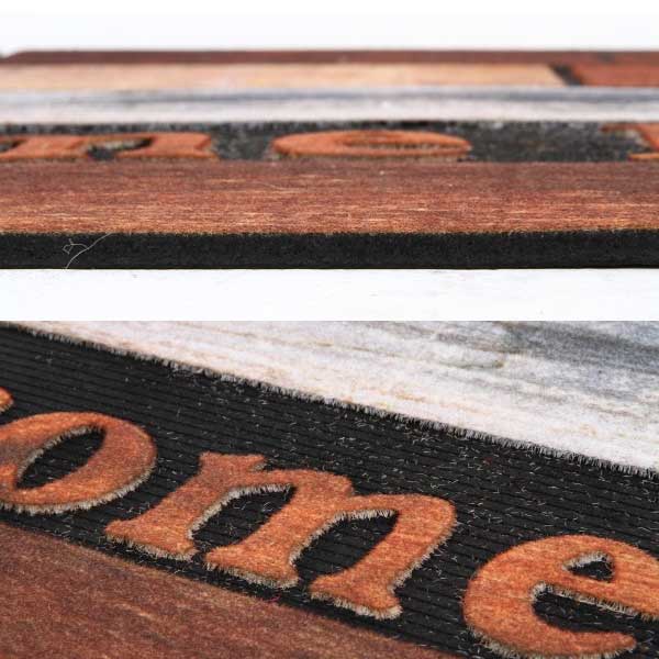 コイヤーマット 玄関マット 屋外 おしゃれ エントランスマット ウェルカムマット ドアマット ベランダ 北欧 ラバーマット ウェルカム 木目 Marcsdesign Com