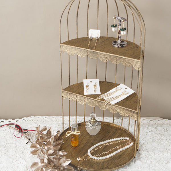 楽天市場】シルバー バードケージ プレートホルダー 2段ディスプレイ