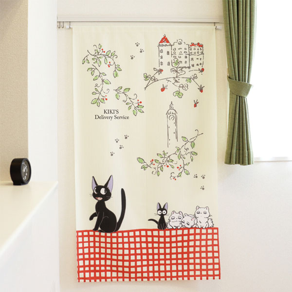レア商品　魔女の宅急便　ジジ　レースカーテン　ボイルカーテン　新品未使用 楽天市場】ジブリ グッズ 魔女の宅急便 カフェカーテン ジジのお散歩