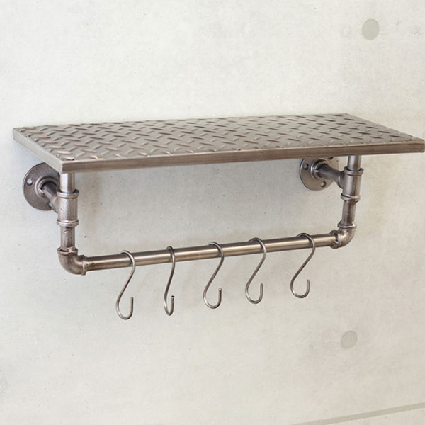 インダストリアルな配管ウォールシェルフ　空中棚　アイアン家具 楽天市場】ウォールシェルフ インダストリアル メタル ウォールラック