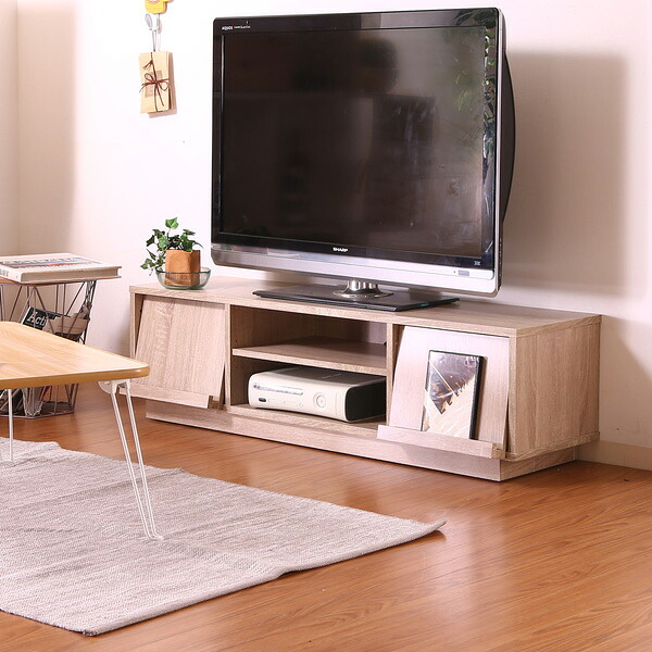 TVボード テレビ台 コーナー テレビボード リビング用 リビングボード TV台 フラップTVボード おしゃれ ホワイトオーク｜まくらステーション　イプノス 10,124円
