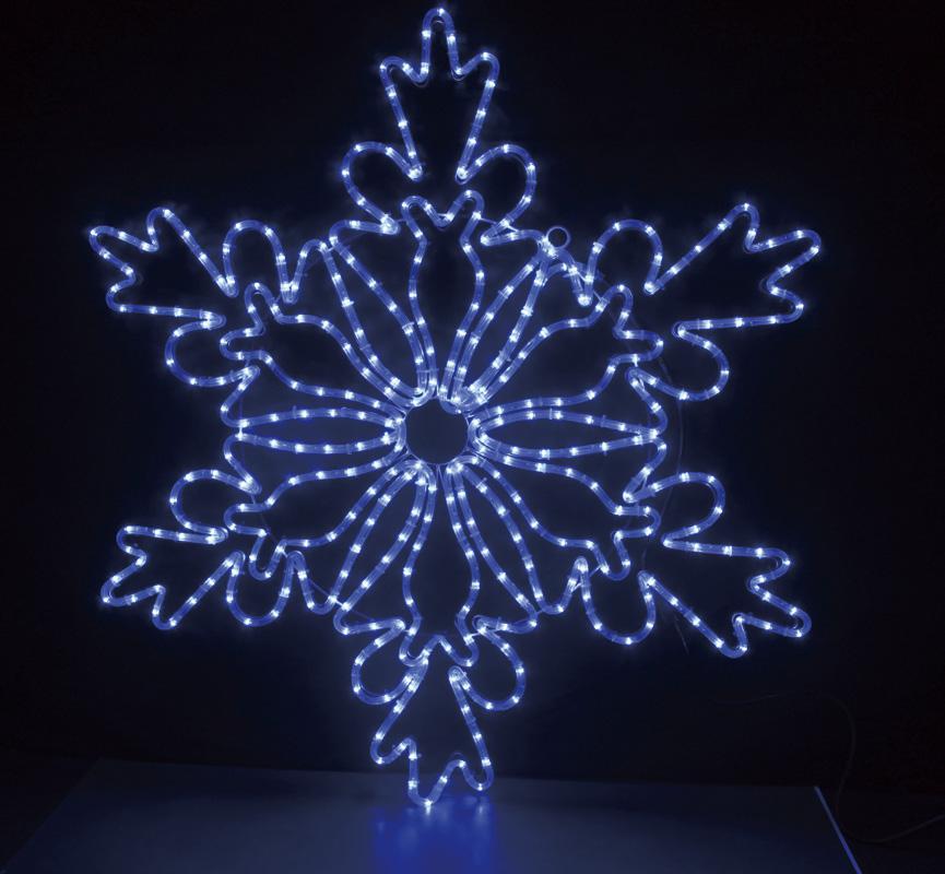 スノーフレーク おしゃれ 直径100cm クリスマス 屋外使用可 イルミネーション雪の結晶の形をしたモチーフライトです タイプa 常時点灯 2dロープモチーフ 電飾 Ledイルミネーション 2dロープモチーフ ブルー おしゃれ Ledイルミネーション イルミネーションライト
