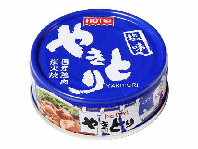【７０ｇ　合計４８缶】【２ケース】ホテイ　やきとり　塩味