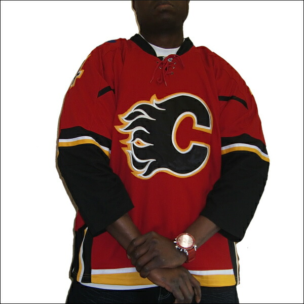 CALGARY FLAMES (カルガリーひな形) replica   hockey jersey アイスホッケープルオーバー #4【BOUWMEESTER】アイスホッケー 力くらべプルオーバー 大層らしい大きさメンズ メンズ大層らしいティーシャツ 御居処跳ねる御召しもの 社交ダンス 御召しもの ティーシャツ