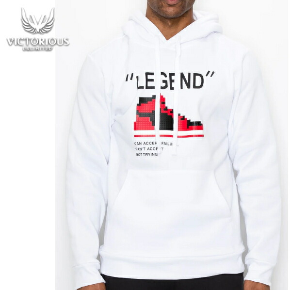 VICTORIOUS LEGEND PIXEL SHOE FLEECE PULLOVER (ヴィクトリアス) 言い伝え プルオーバーフーディvictorious スニーカーパーカ 流汗 パーカー メンズ 馬鹿でかい大きさ 馬鹿でかい大きさ S M L LL 2L 3L 4L 5L 7L