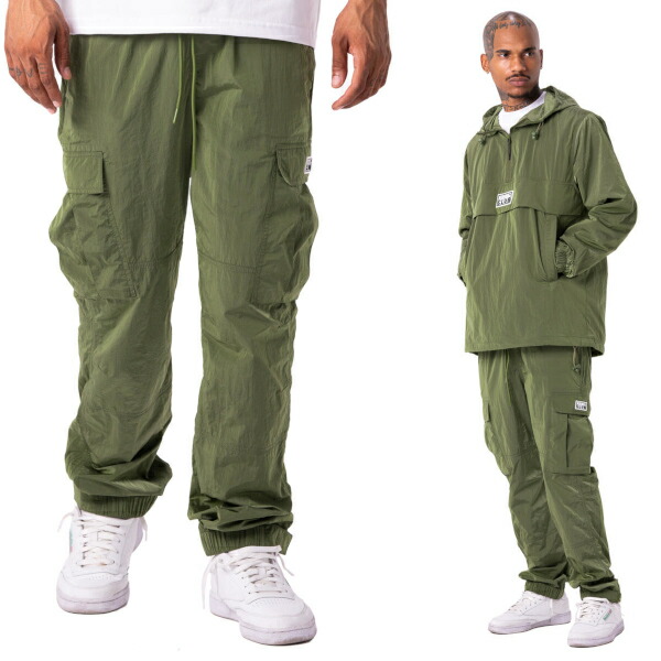 【15PC0506】PRO CLUB　METALLIC NYLON CARGO PANT (プロクラブ) メタリックカーゴナイロン パンツ トラックパンツ　スポーツウエアーヒップホップ衣装　ダンス【S～3XL】 　Pro club PROCLUBナイロンパンツ　パンツ メンズ 大きいサイズ LL 2L 3L 4L 5L 6L