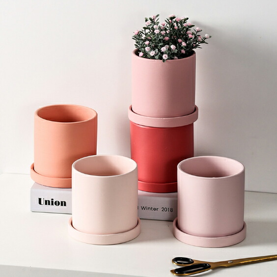 vase129】植木鉢 シンプル カラフルプランター 多肉植物 多肉ポット