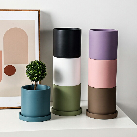 vase129】植木鉢 シンプル カラフルプランター 多肉植物 多肉ポット