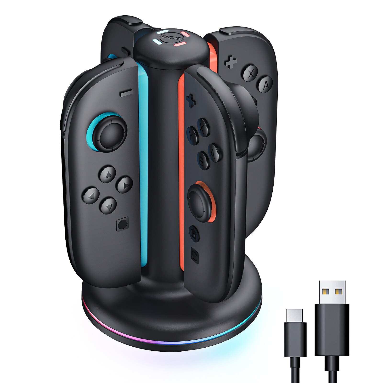 【楽天市場】Mumba Nintendo Switch 2 Joy Con用コントローラー 四合一 急速充電ステーション、マグネット式デザイン ...