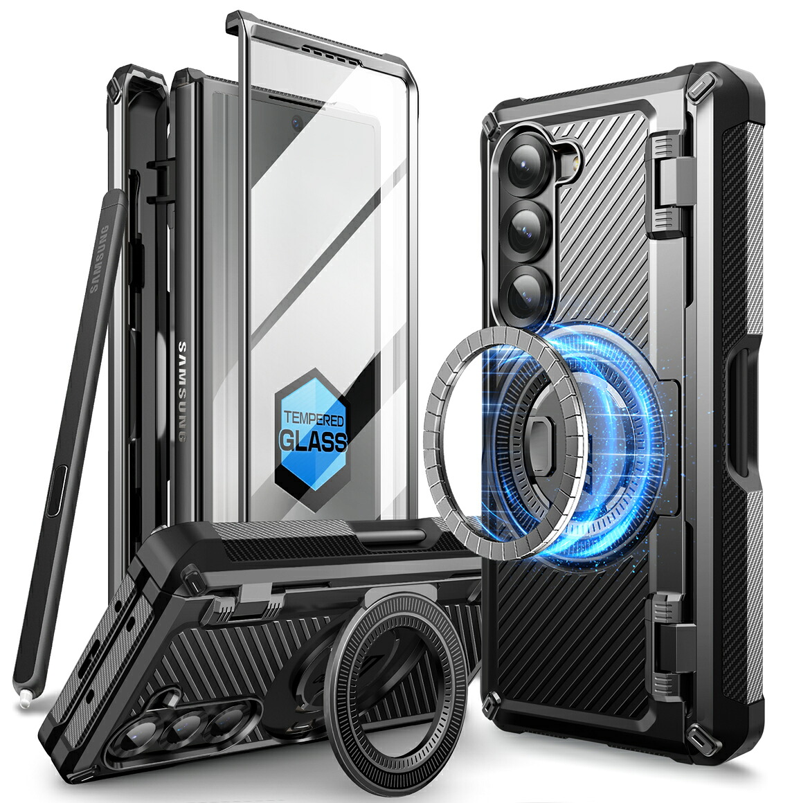 SUPCASE Galaxy Z Fold 6 2024 全面保護すること MageSafe相応う 米軍MIL標準尺度手に入れる 保護すること写真フィルム付き添い人 照明ランプ役立つこと 無線電話申し受ける相応う 書き込み納める 耐衝撃 防塵 保護すること 入れもの MagPro つづき物