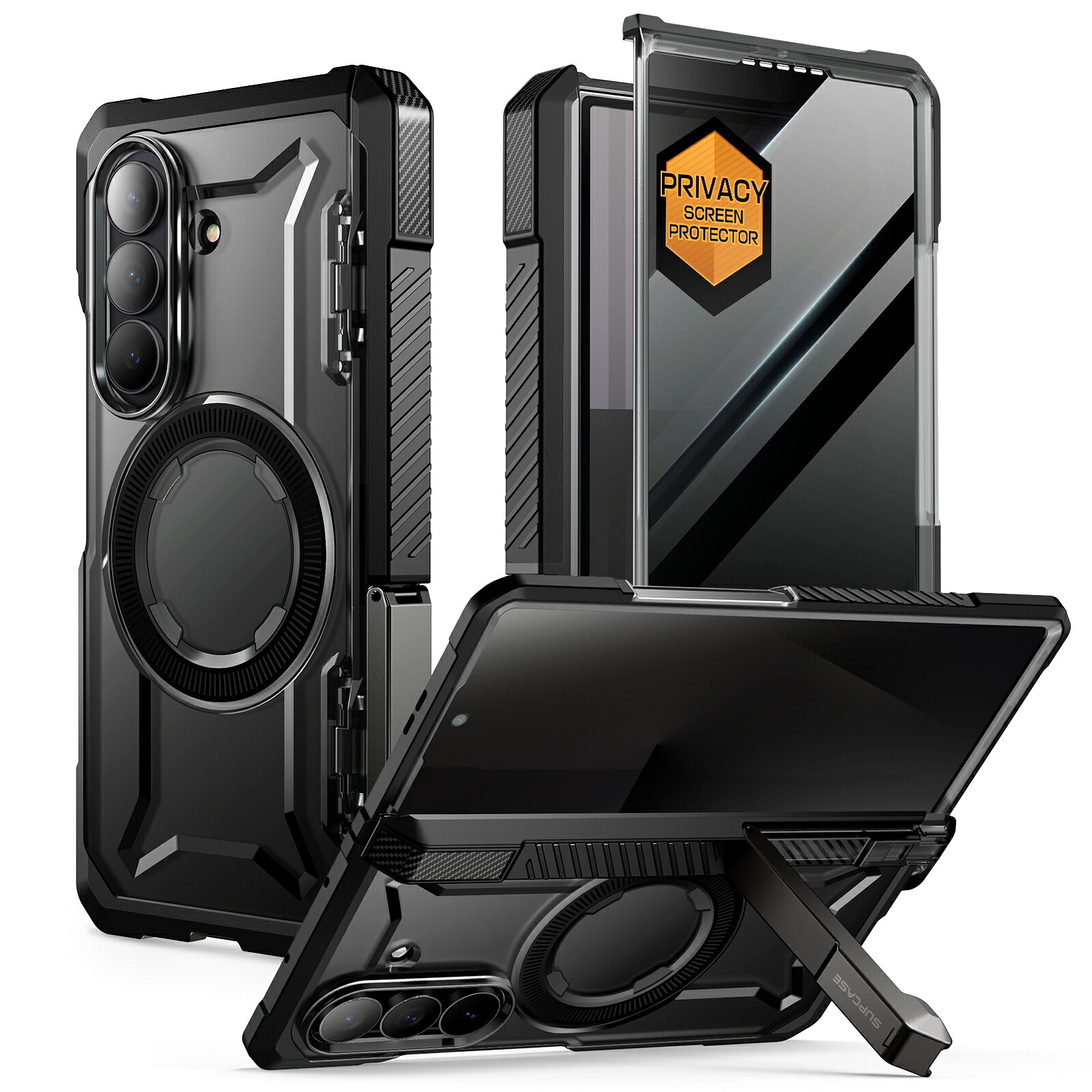 SUPCASE Samsung  Galaxy ZFold  7用容れもの 保護すること取りまかなう 米軍MIL標準尺度手に入れる 蝶つがい保護すること 照明ランプ付き添い人 MagSafe相応う  強化因子硝子映写幕 プロテクター内蔵   耐衝撃  UB Grip続きもの