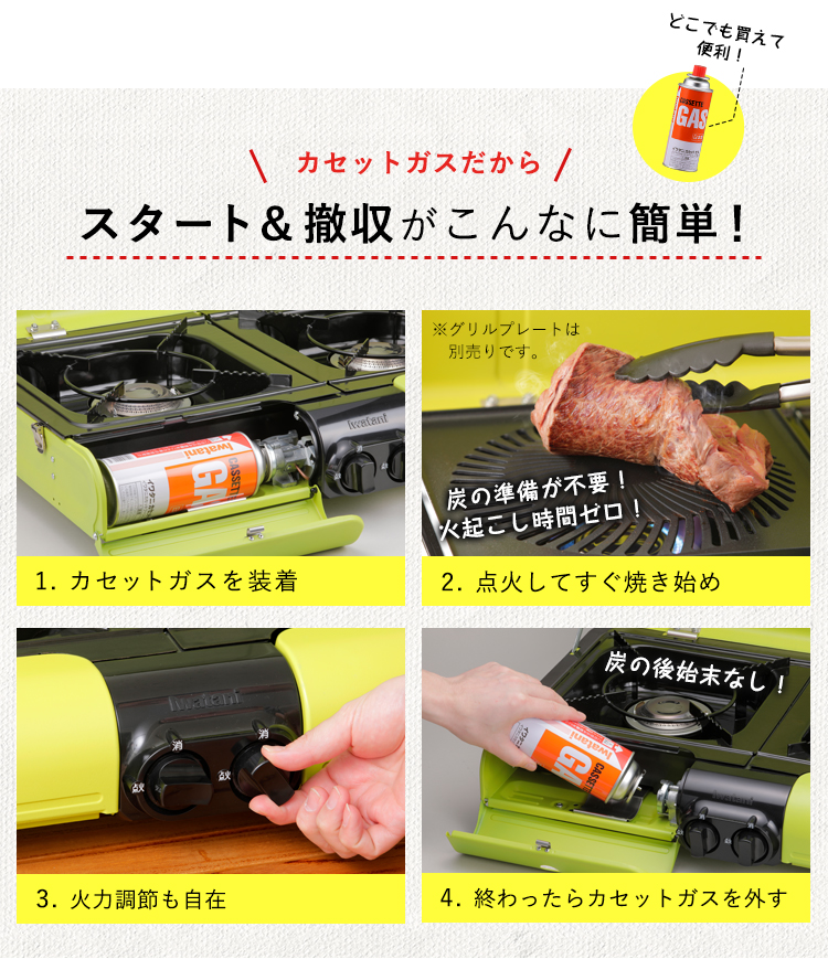 バーベキューコンロ ガス イワタニ Iwatani テーブルトップBBQ グリル