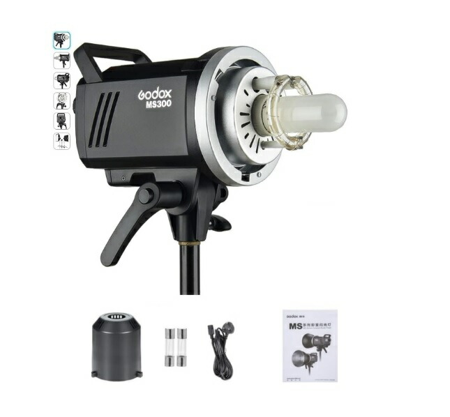 中古【日本語明らかにする書付き添い人、当店商いものはPSE見澄ます付き添い人】GODOX MS300 300Ws パウダーコンパクト 制作室 閃光電球 閃光電球 2.4G 無線電話 X 取り合わせ GN58 5600K 揺るぎない光 モノ点火装置 Bowens マウント 制作室 閃光電球 閃光電球  映画化用