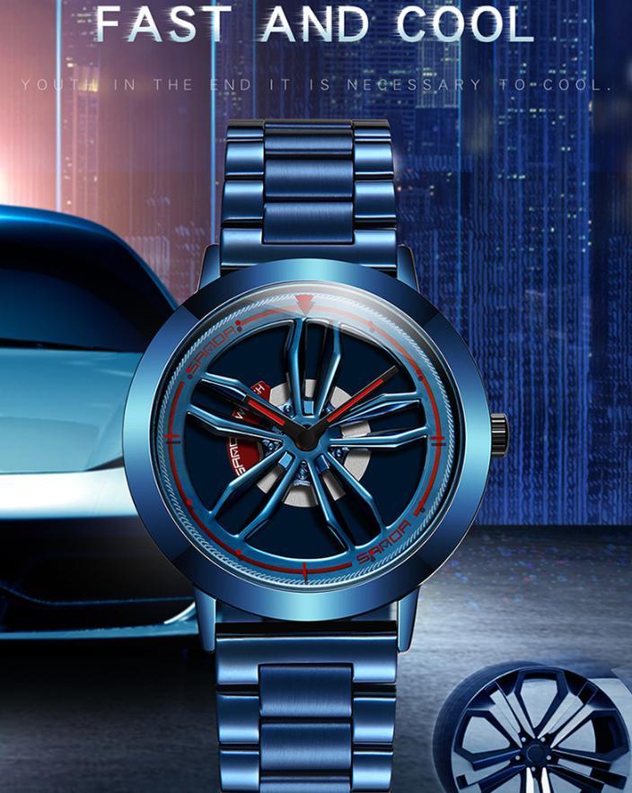 楽天市場 送料無料 Sanda メンズ スポーツウォッチ スピナーウォッチ グルグル時計 ホイールデザイン腕時計 日本製クォーツムーブメント 30メートル 防水 腕時計 ギフトbox付 Occhio Graphic 楽天市場店