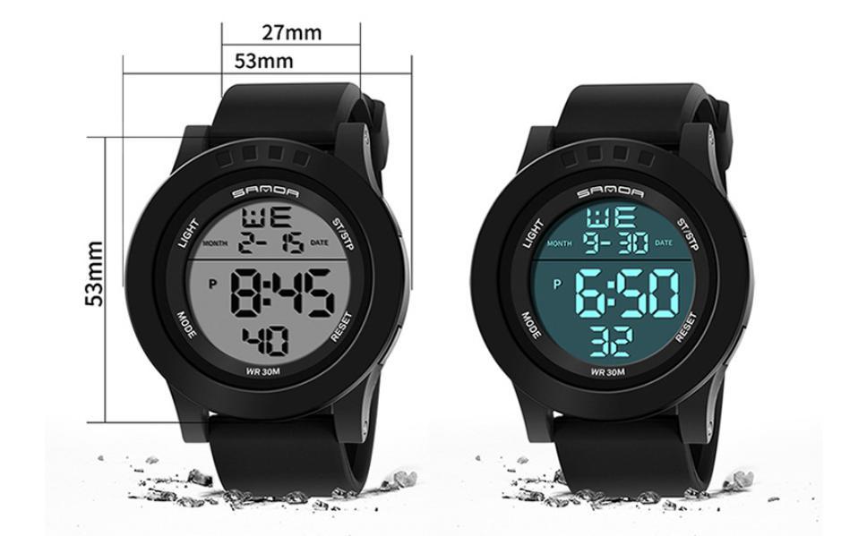 楽天市場 クリックポスト送料込み 箱無しなので安い メンズ腕時計 レディース腕時計 兼用 デジタル スポーツウォッチ Ledバックライト 30m防水 アラーム機能ストップウォッチ機能付き Occhio Graphic 楽天市場店