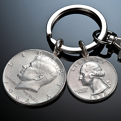 アンティーク銀貨キーホルダー 受注生産品【送料当社負担】