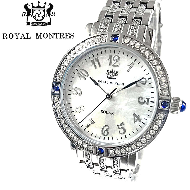 楽天市場】ROYAL MONTRES ルビー天然石 ソーラー腕時計 RM-0015-SVRL