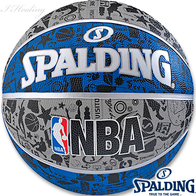 楽天市場 外用バスケットボール7号 Spaldingグラフィティブルー ラバー スポルディング 176z アイヒーリング