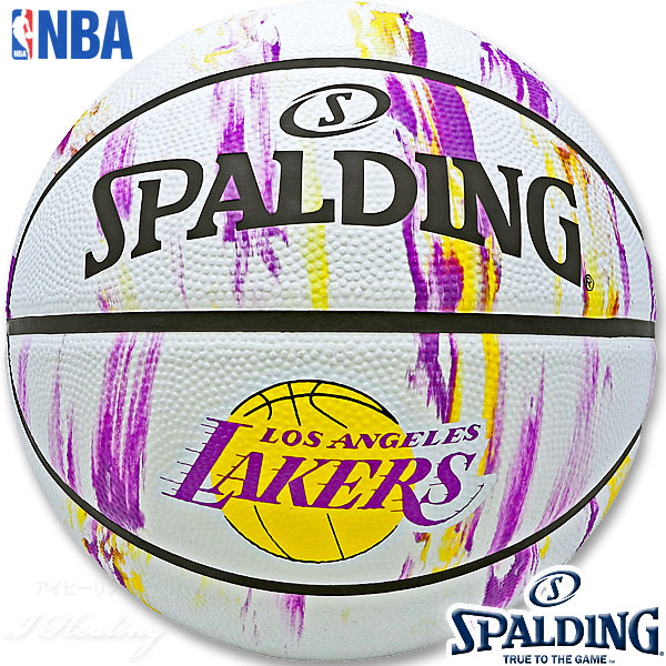楽天市場 Spalding バスケットボール7号 Nbaロサンゼルス レイカーズ マーブル ラバー スポルディング 933j アイヒーリング