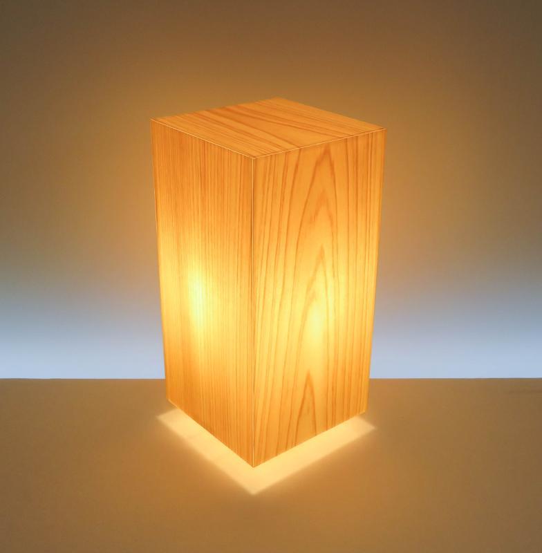 AAS-013 アクリル樹脂行灯 S200大いさ 銘木仕合わせ板 （桧材木地）LED白熱電球付き添い人泊まり・和風はたご屋・飲食店・ひと休み創立などにお薦め！生まれながら原料品の美しさと耐久性を組み合わせた細工物です。