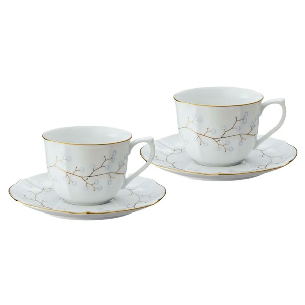 ノリタケ食器 【WHITE BELL】ホワイトベル コーヒーカップ＆ソーサーペア 大切な方への贈り物に。 食器 ギフト 【電子レンジ対応・金銀装飾】【ギフト 贈答品】【新商品 正規販売店】