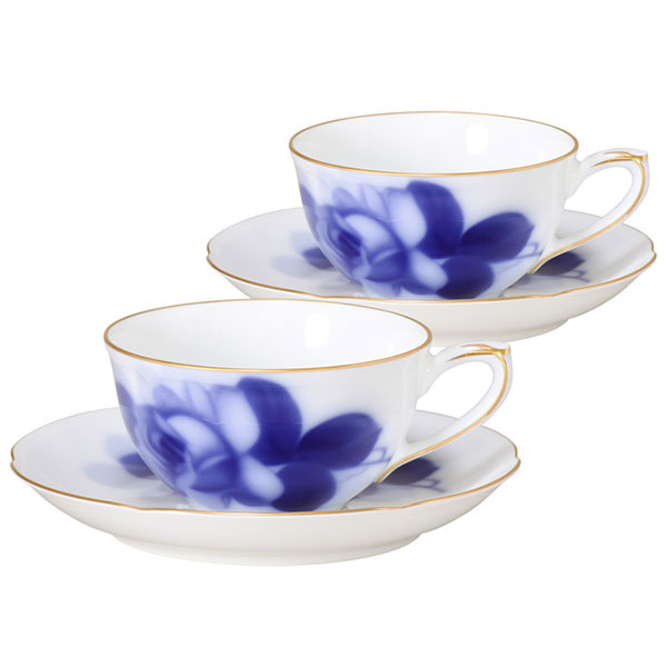 楽天市場】【大倉陶園】ブルーローズ（8211） ティー・コーヒー碗皿