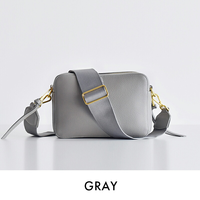 本革 ショルダーバッグ 斜めがけ ダブルジッパー レディース