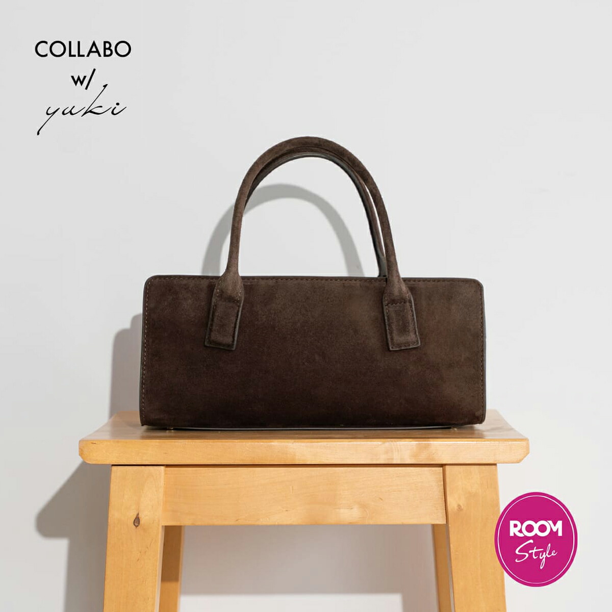 yuki(ドキ子さん)ROOMコラボ】 本革 ボストン 横長バッグ バゲット