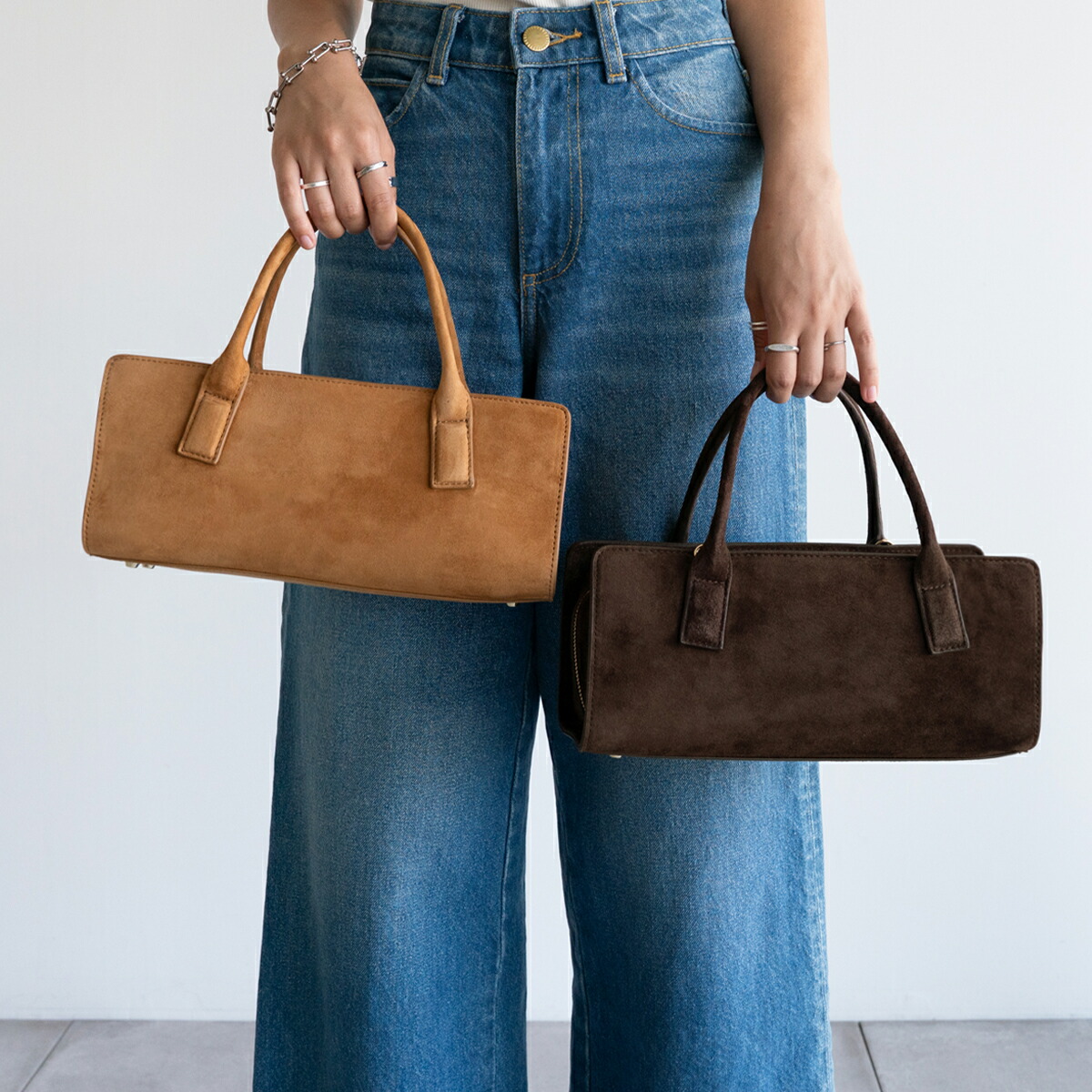 yuki(ドキ子さん)ROOMコラボ】 本革 ボストン 横長バッグ バゲット