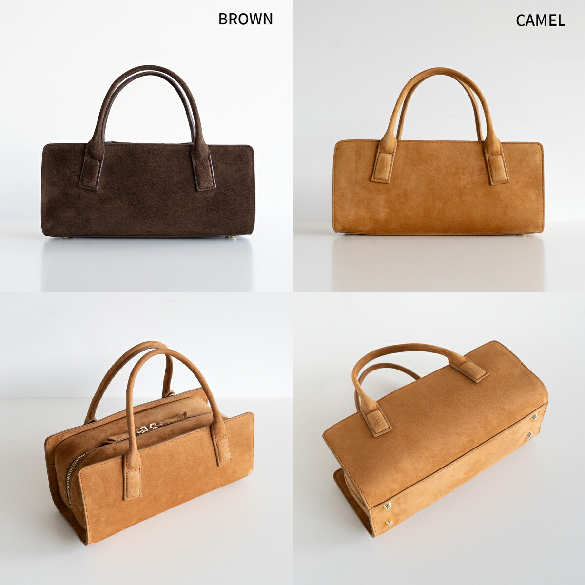 yuki(ドキ子さん)ROOMコラボ】 本革 ボストン 横長バッグ バゲット